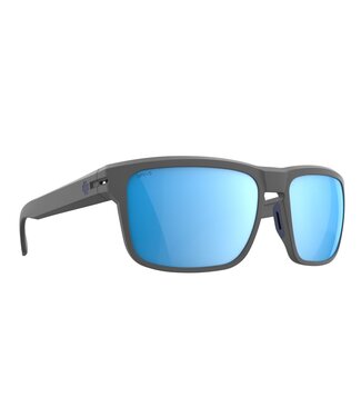 SPY SPY REGION MATTE GRAY SUNGLASSES w/ HAPPY BOOST ICE BLUE MIRROR POLAR