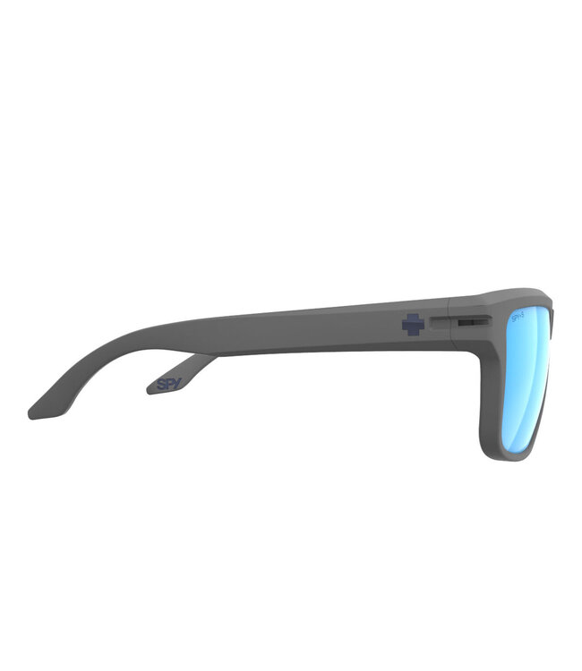 SPY REGION MATTE GRAY SUNGLASSES w/ HAPPY BOOST ICE BLUE MIRROR POLAR