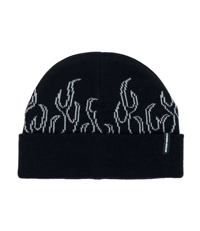 BEYOND MEDALS MENS 00S FLAME BEANIE BLACK 2027