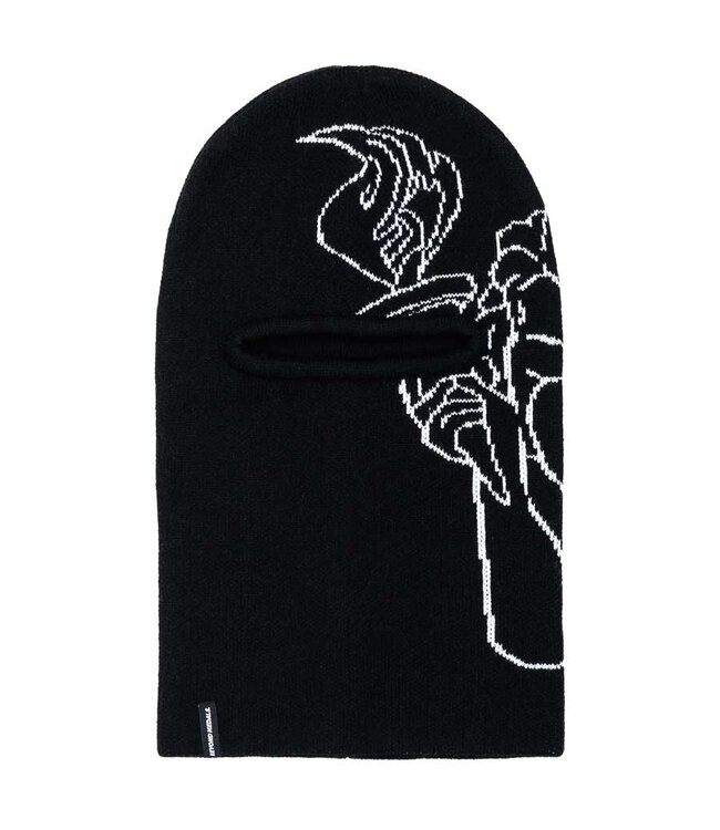BEYOND MEDALS MENS JACQUARD KNIT BALACLAVA ANGEL BLACK 2027