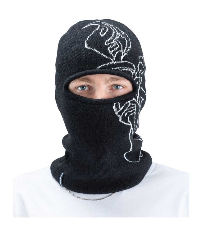 BEYOND MEDALS MENS JACQUARD KNIT BALACLAVA ANGEL BLACK 2027