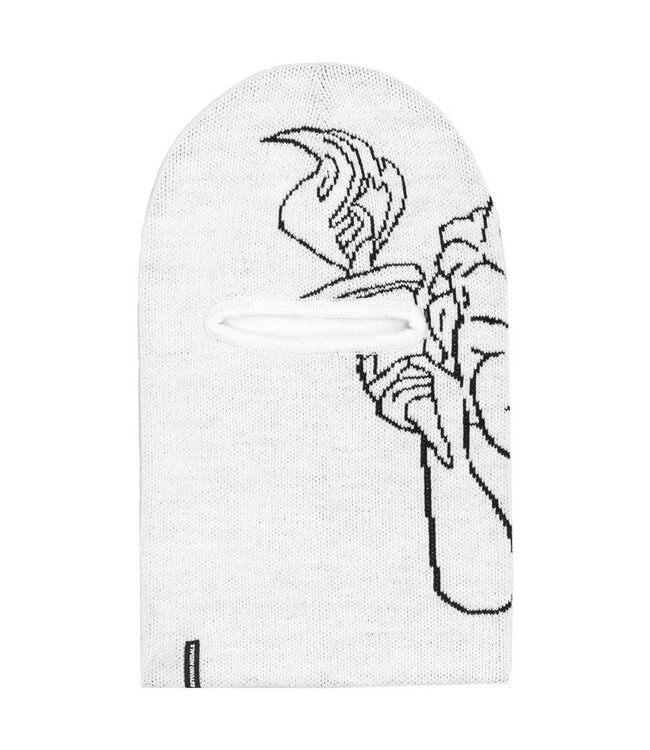 BEYOND MEDALS MENS JACQUARD KNIT BALACLAVA ANGEL WHITE 2027