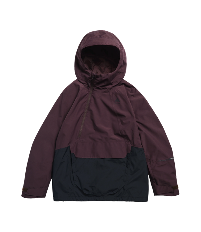 BURTON WOMENS RESERVE RELAX ANORAK JACKET BEAR HUG BROWN TRUE BLACK 2027