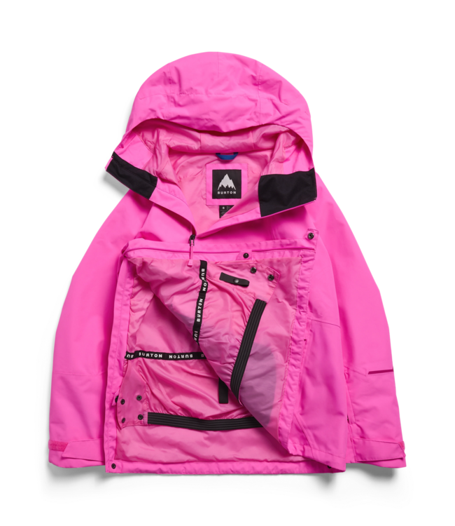 BURTON WOMENS RESERVE RELAX ANORAK JACKET SHOCKWAVE PINK 2027