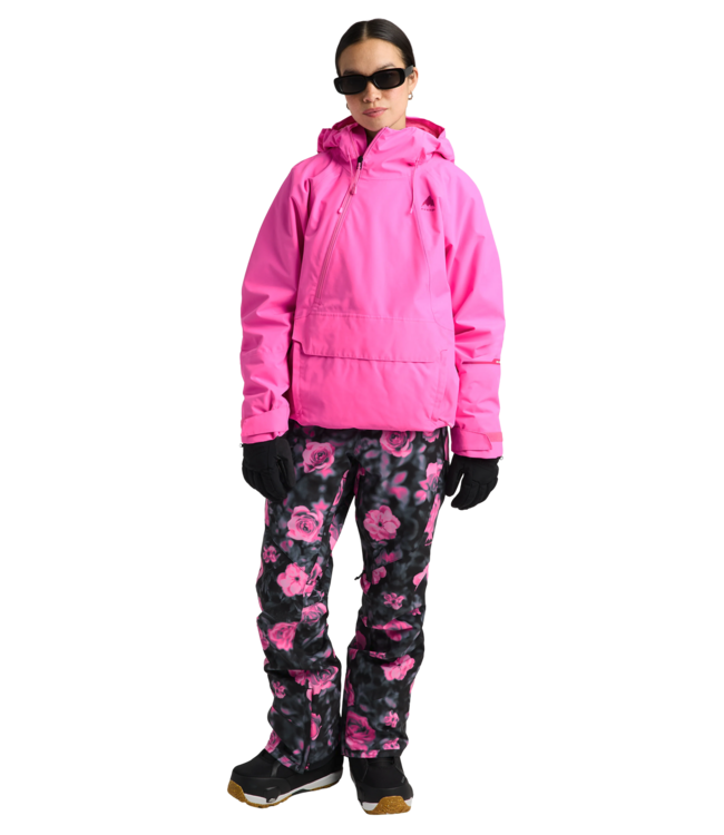 BURTON WOMENS RESERVE RELAX ANORAK JACKET SHOCKWAVE PINK 2027
