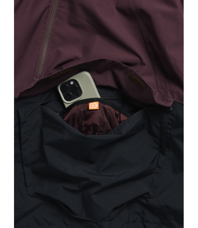 BURTON WOMENS RESERVE RELAX ANORAK JACKET BEAR HUG BROWN/TRUE BLACK 2027