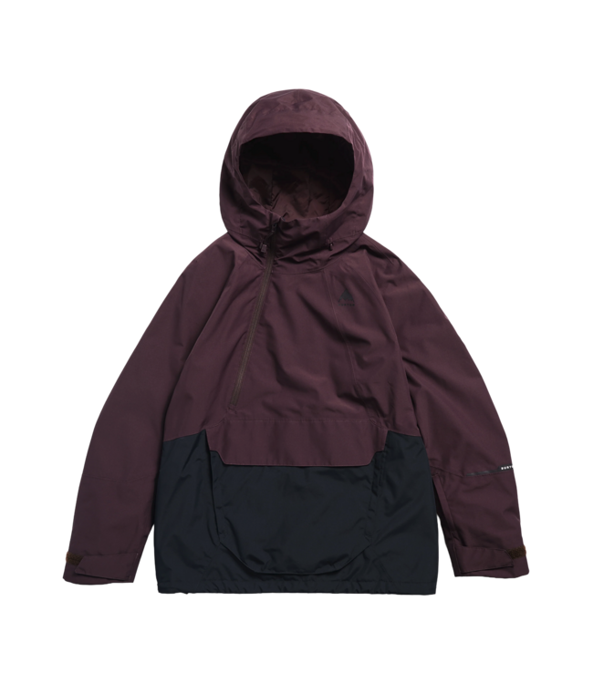 BURTON WOMENS RESERVE RELAX ANORAK JACKET BEAR HUG BROWN/TRUE BLACK 2027