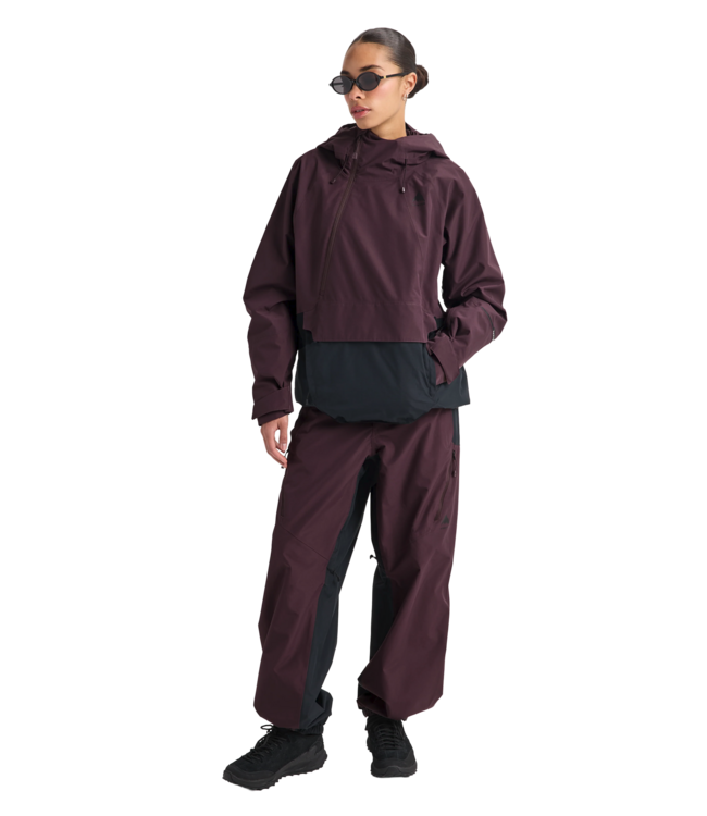 BURTON WOMENS RESERVE RELAX ANORAK JACKET BEAR HUG BROWN/TRUE BLACK 2027