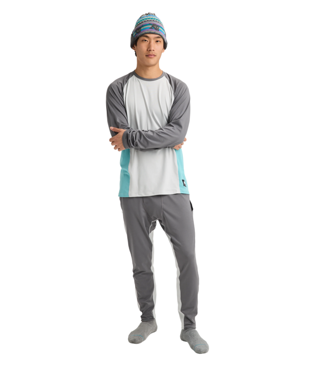 BURTON MENS SYNTHETIC MIDWEIGHT BASE LAYER PANTS GOTHAM GREY/GREY CLOUD 2027