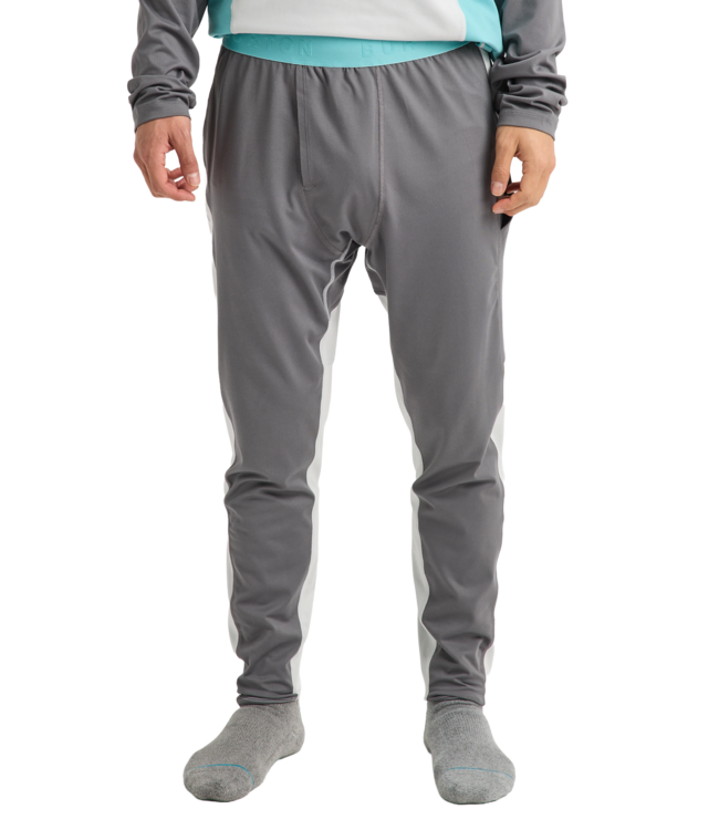 BURTON MENS SYNTHETIC MIDWEIGHT BASE LAYER PANTS GOTHAM GREY/GREY CLOUD 2027