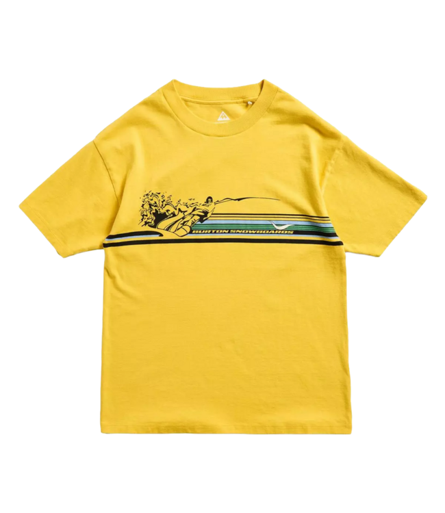 BURTON MENS 50/50 90'S SHORT SLEEVE TEE THIRTEEN YELLOW