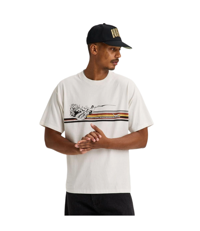 BURTON MENS 50/50 90'S SHORT SLEEVE TEE STOUT WHITE
