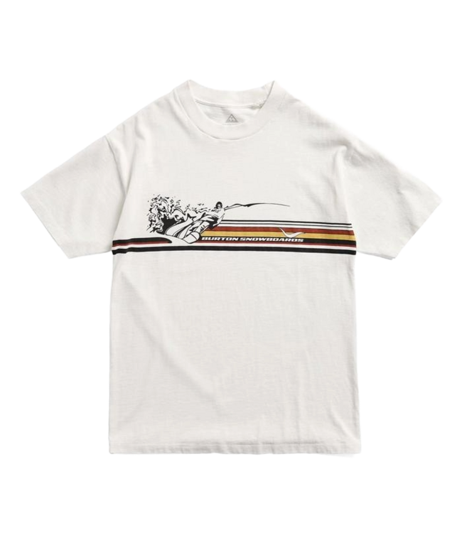 BURTON MENS 50/50 90'S SHORT SLEEVE TEE STOUT WHITE