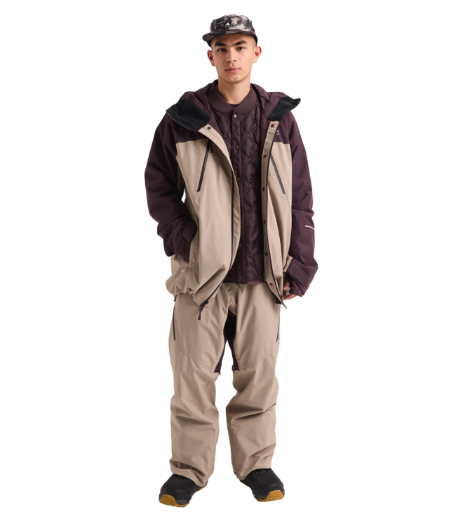 BURTON MENS RESERVE 3 IN 1 JACKET BEAR HUG BROWN/SUMMIT TAUPE 2027