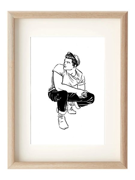 MIVOart Crouching Guy print - MIVOart