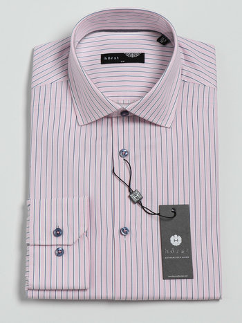 Hörst Long Sleeve Dress Shirt with pin stripe