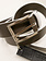 Brave Dado Grey Milled Leather Belt w/ White Edges