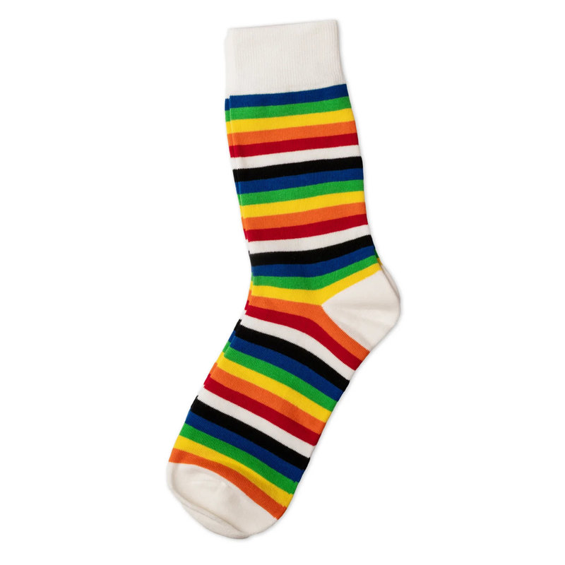 TopSocks Rainbow Socks with White heel