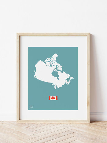 Wendy Tancock Print - Canada Map Silhouette