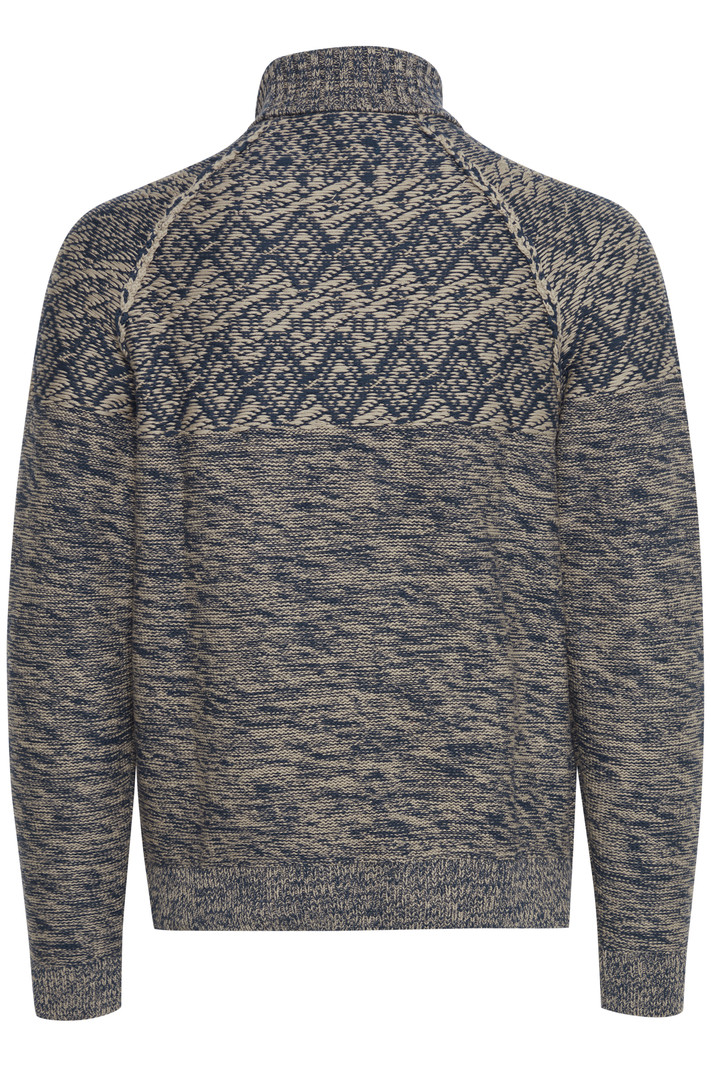 Blend Turtleneck Sweater With Diamond Pattern