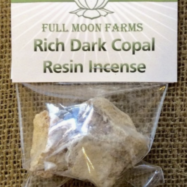 Rich Dark Copal Resin Incense Natural - 1oz Package - Full Moon Farms