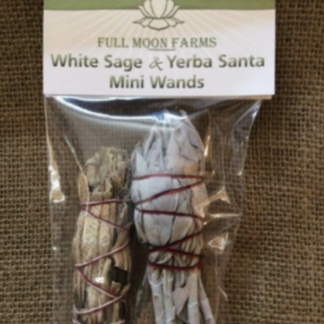 White Sage & Yerba Santa Mini Smudge Stick- 2 Pack -Full Moon Farms
