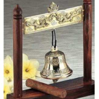 Seven Metal Meditation Bell on Stand with Striker-Chakra Reiki