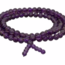 Amethyst Gemstone Elastic Mala Prayer Bracelet
