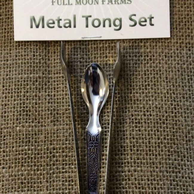 Metal Tong & Spoon Kit Set - Resin Charcoal Burner Powder Incense