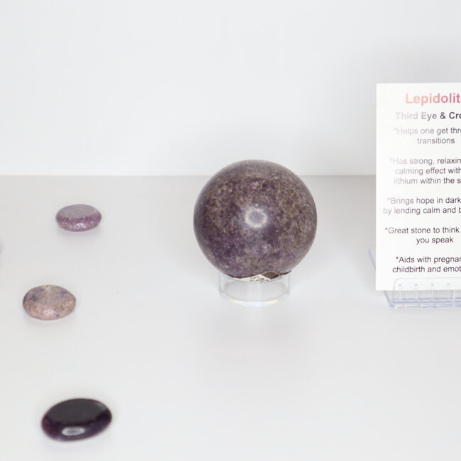 Lepidolite (Purple Mica) Sphere Orb - 55mm