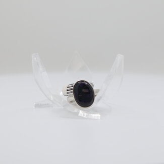 Sugilite Ring-Oval Size 5.5 Sterling Silver