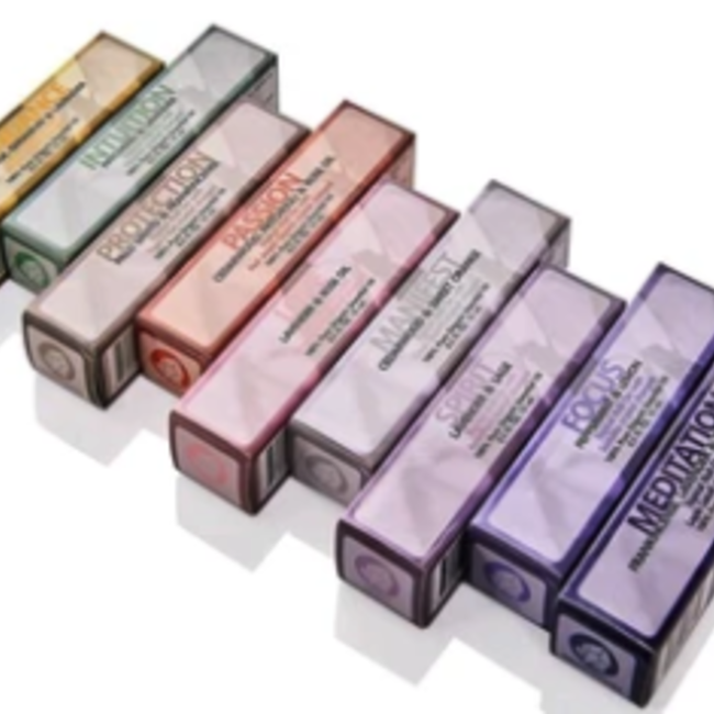 Organic Essential Oil Roller Roll On - Focus (Peppermint & Lemon) Sodalite .5oz-Earth's Elements