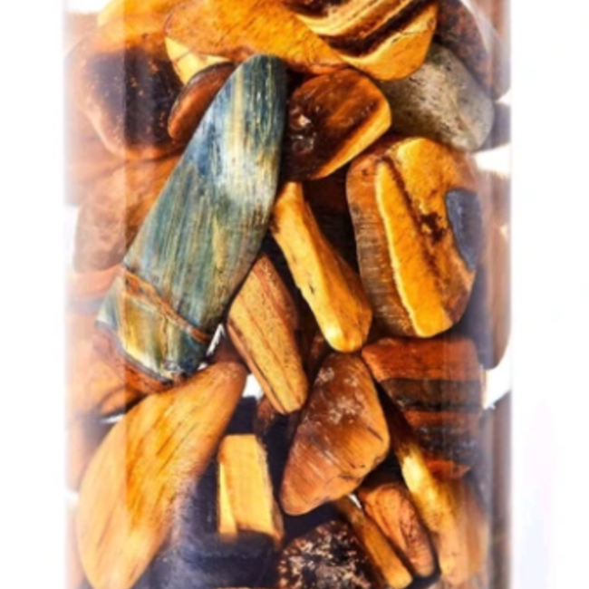 Organic Essential Oil Roller Roll On - Protection (Palo Santo & Frankincense) Gold Tigers Eye .5oz-Earth's Elements