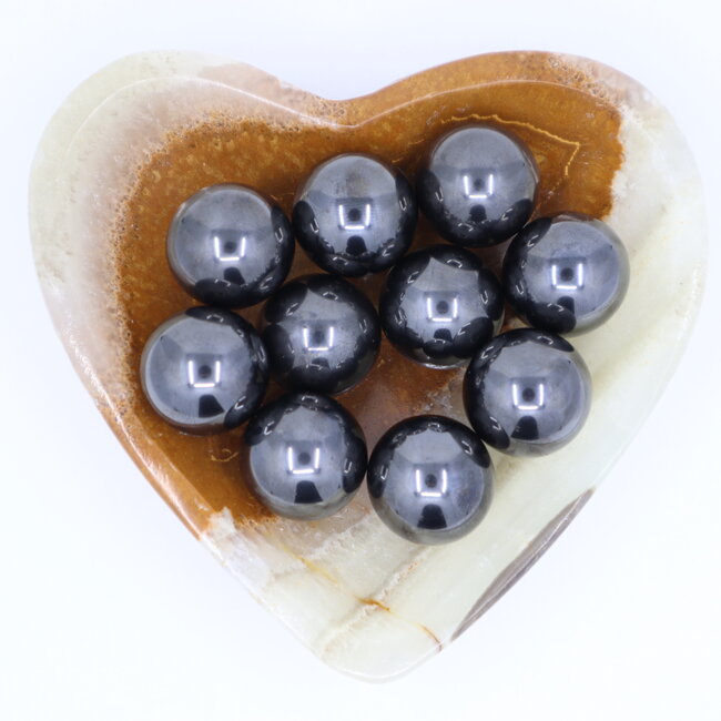 Magnetic Hematite Sphere Pair -Large Tumbled