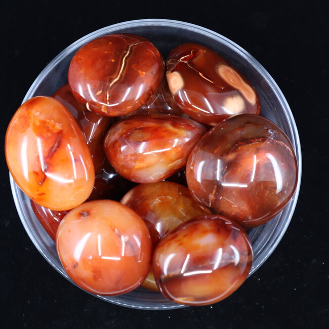Banded Carnelian Palm Pillow Pocket Stones