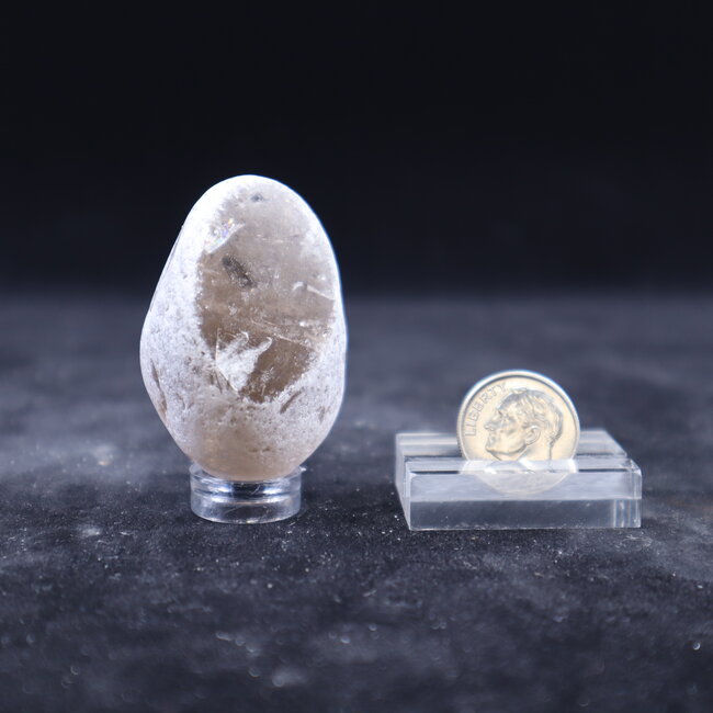 Smoky Smokey Quartz - Emma Ema Eggs Palm (Seer Window Stones)