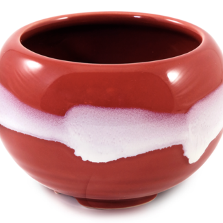Incense Stick Burner Holder-Crimson Ceramic Bowl