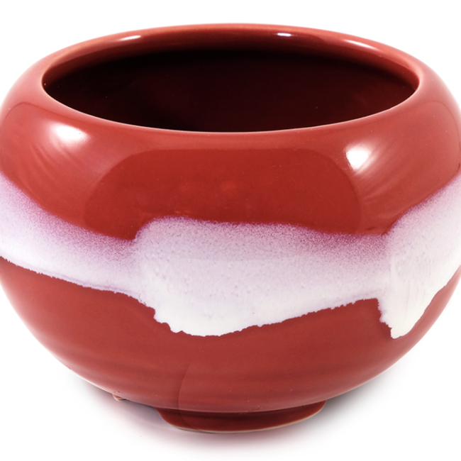 Incense Stick Burner Holder-Crimson Ceramic Bowl