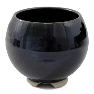 Incense Stick Burners Holders - Black Ceramic Bowls with Powder Alter Ash