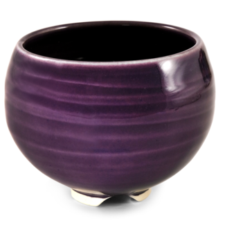 Incense Stick Burners Holders - Plum Purple Violet Ceramic Bowl with Powder Alter Ash