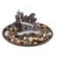 Backflow Reverse Incense Cone Burner - (Waterfall) on Ceramic Clay Plate & Stone-Set