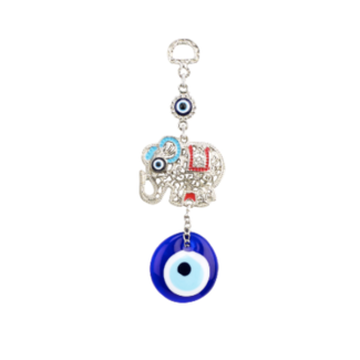 Evil Eye Elephant Hanging Wall Decor - 6"