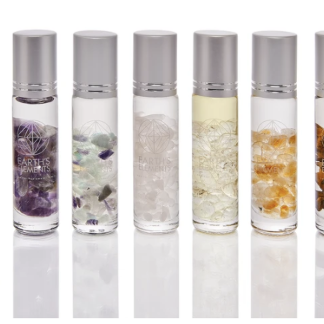 Organic Essential Oil Roller Roll On - Meditation (Frankincense, Lavender & Orange) Lapis Lazuli  .5oz-Earth's Elements