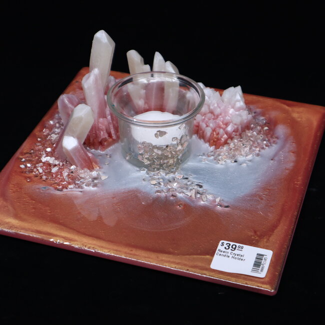 Resin Crystal Candle Plate #6