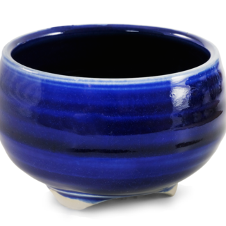 Incense Stick Burners Holders - Colbalt Blue Ceramic Bowl with Powder Alter Ash