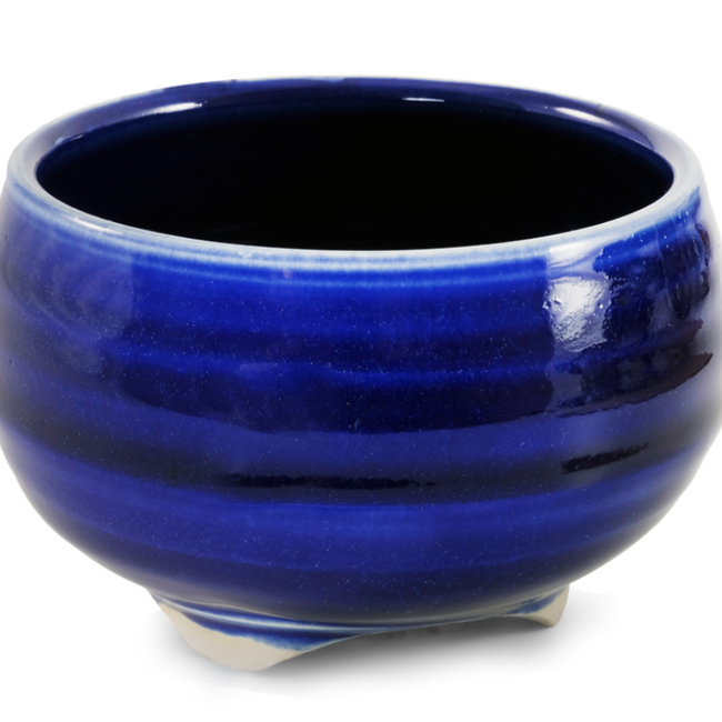 Incense Stick Burners Holders - Colbalt Blue Ceramic Bowl with Powder Alter Ash