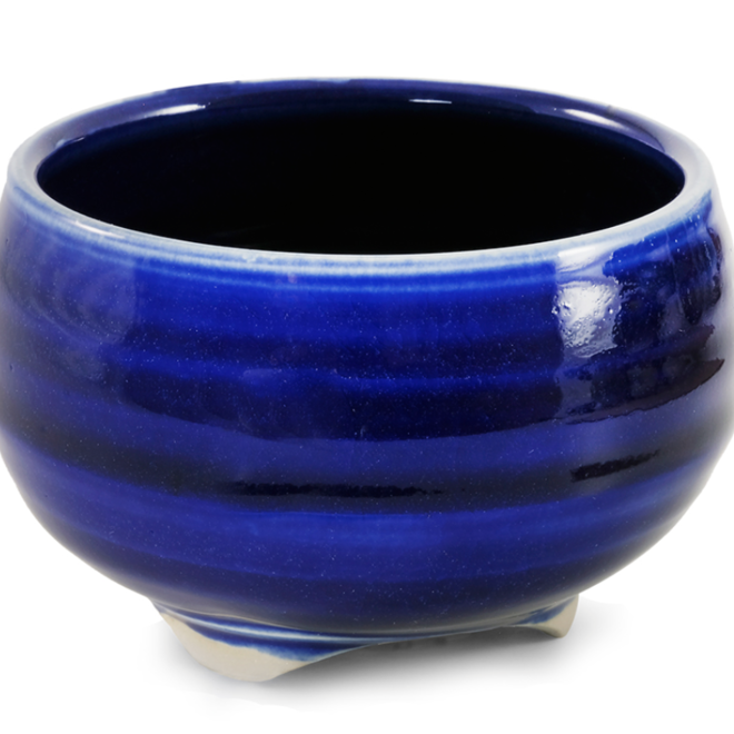 Cobalt Blue Ceramic Bowl- Incense Stick Burner