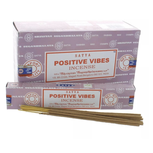 Positive Vibes Incense - 12 Sticks in Box 15g - Satya