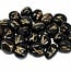 Black Agate Runes Set - Velvet Bag Divination Tool Elder Futhark Casting Nordic