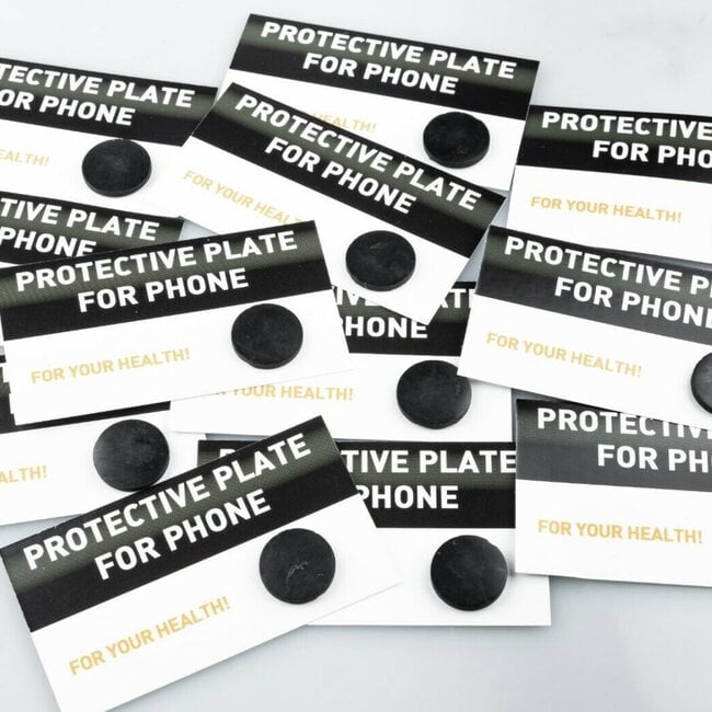 Shungite Cell Phone EMF Blocker Tab Sticker Protective Plate Biofeild 5G Radiation Protection